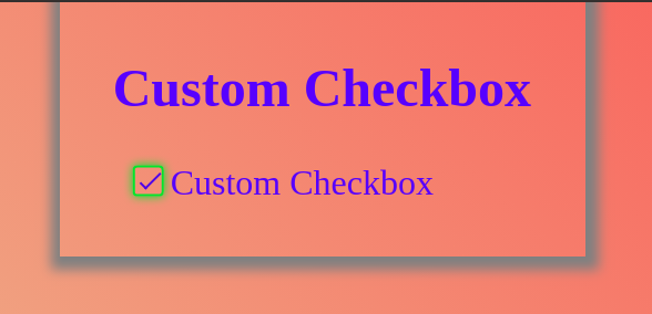 Custom Checkbox - CSS only!